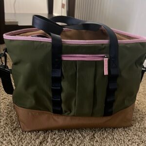 Stylish Green and Pink Tote Bag